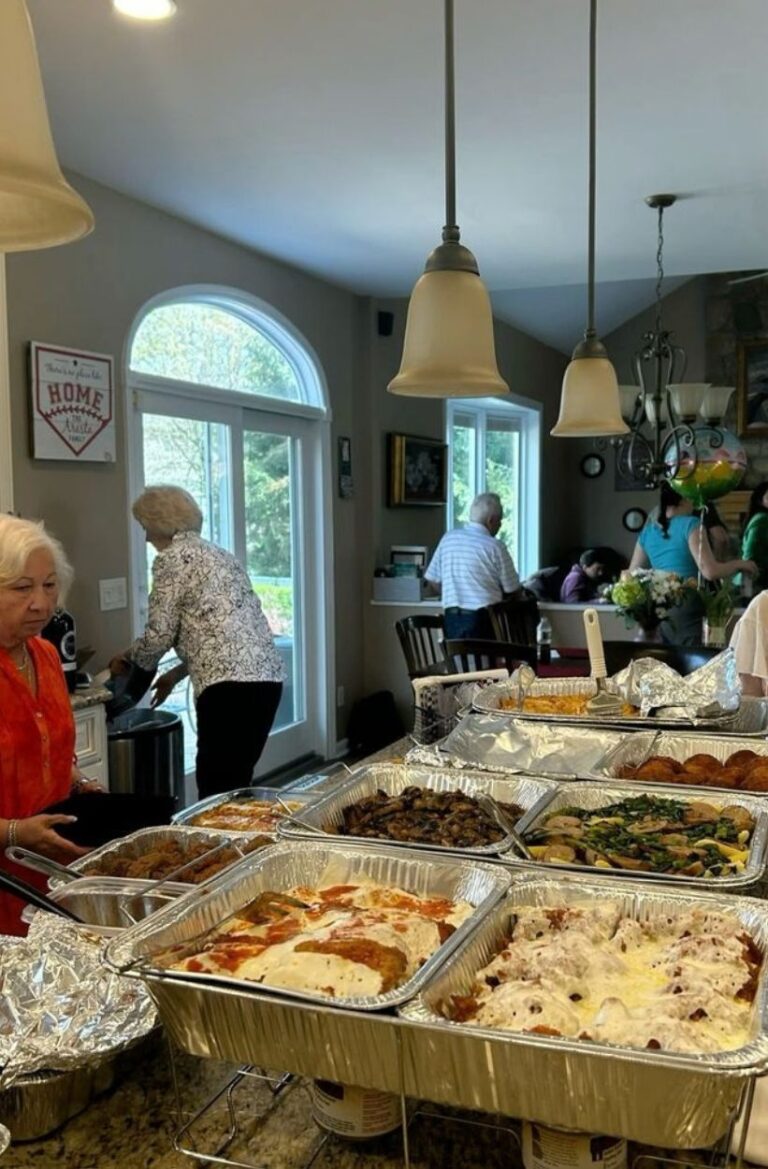 family potluck buffet