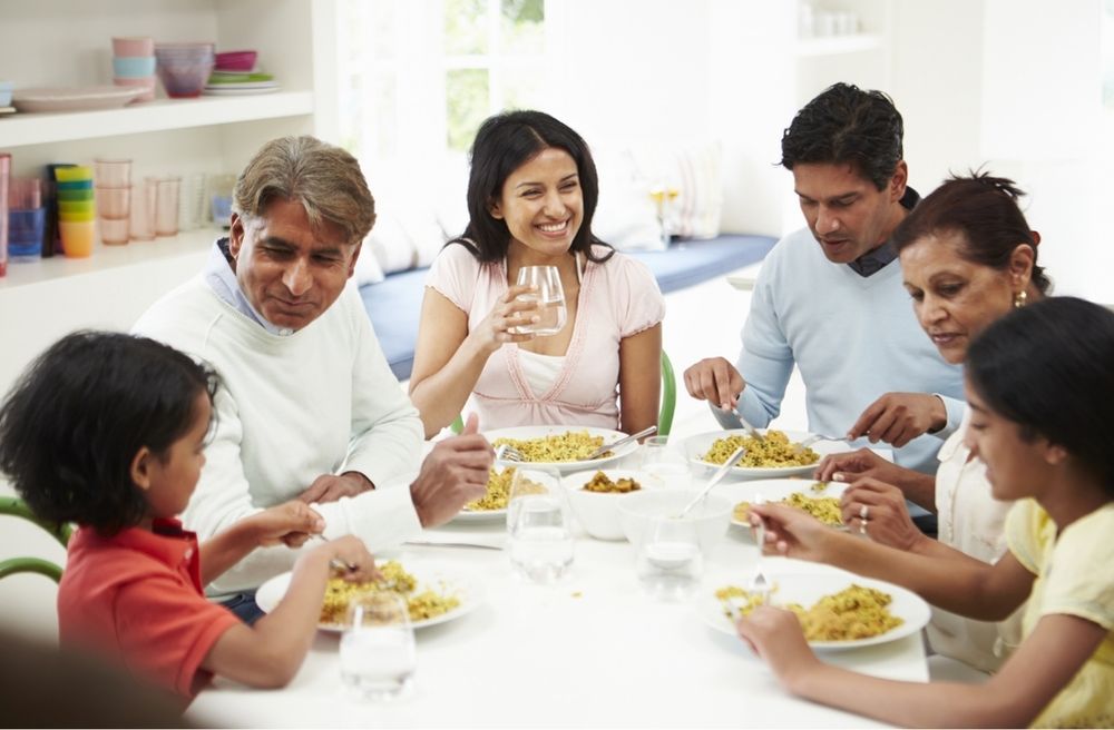 family storytelling dinner