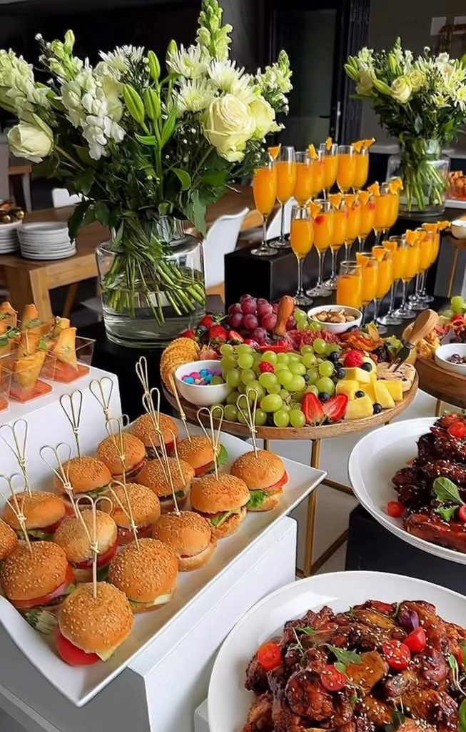 floral buffet centerpiece