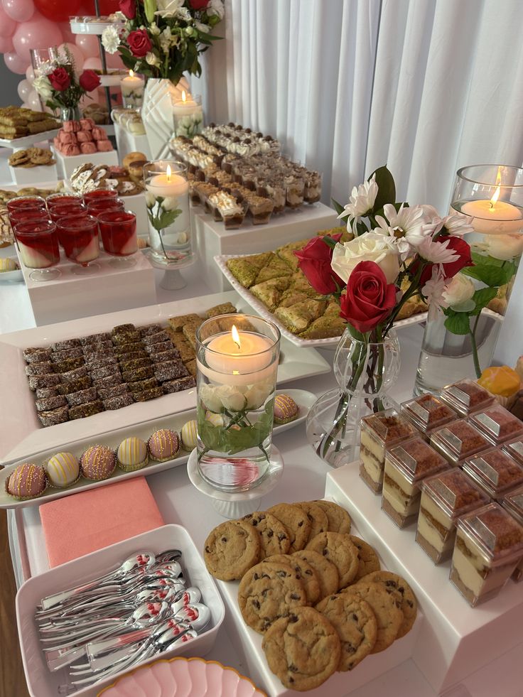 floral dessert table