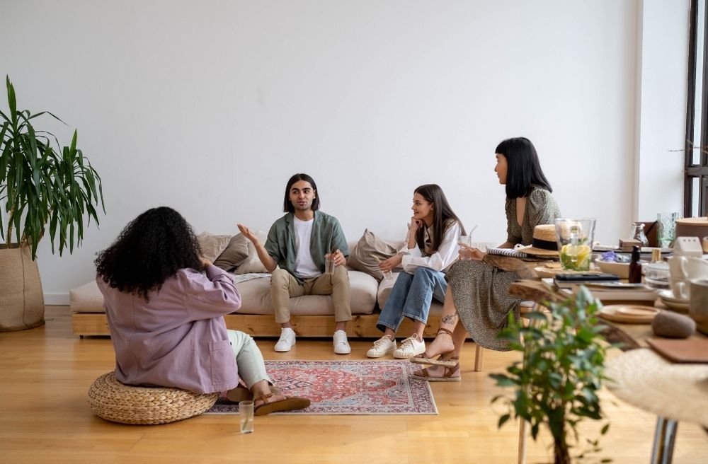 friends listening during conversation