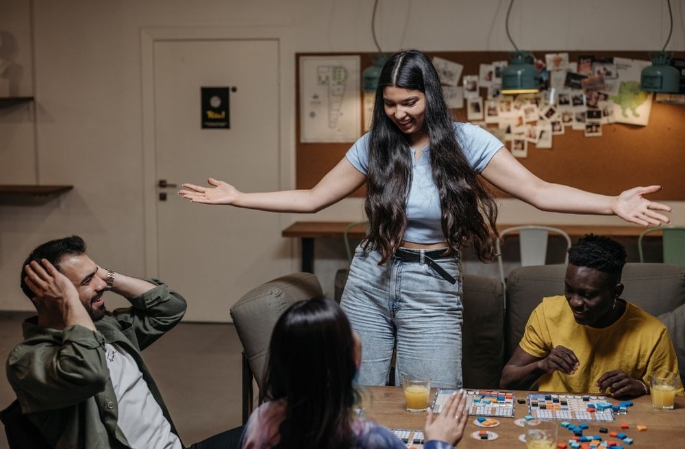 friends playing conversation game