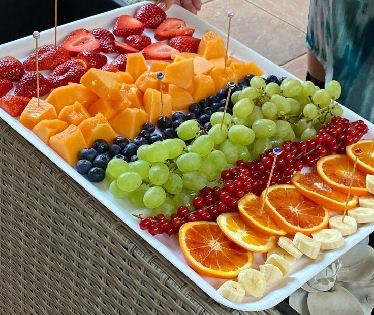 fruit platter color rows