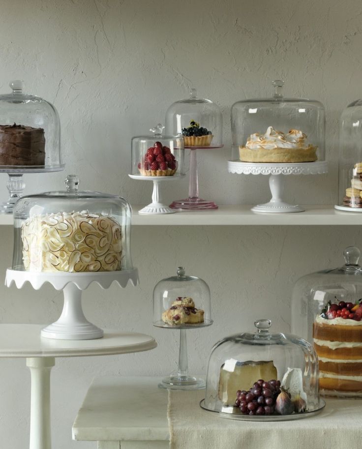 glass dome dessert display