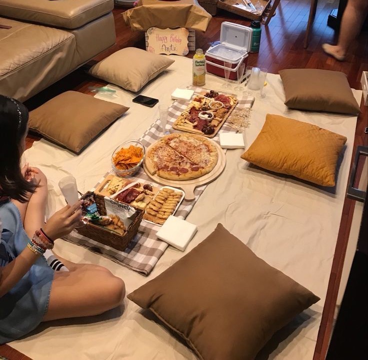 indoor family picnic