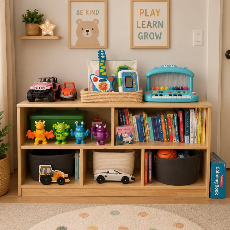 kids puzzle shelf
