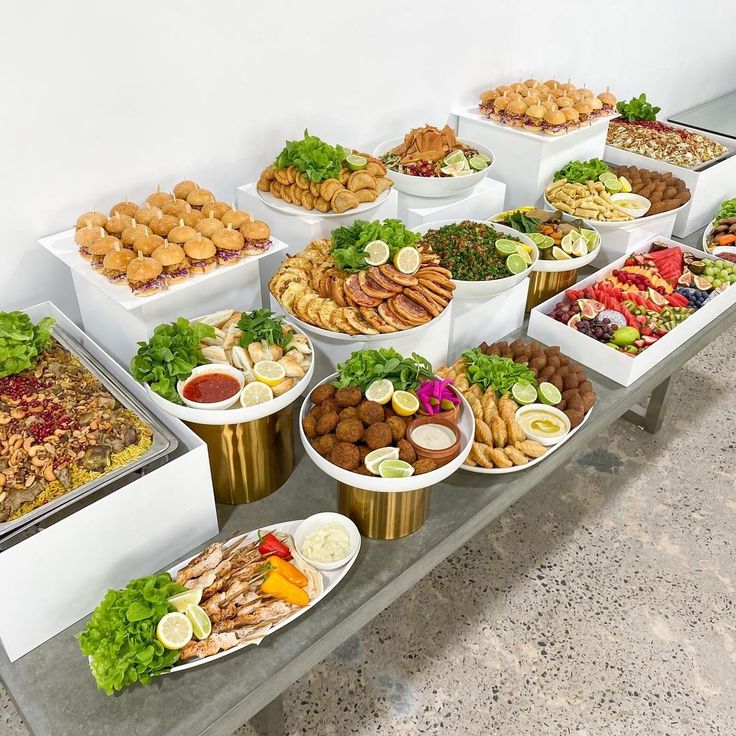 matching buffet dishes