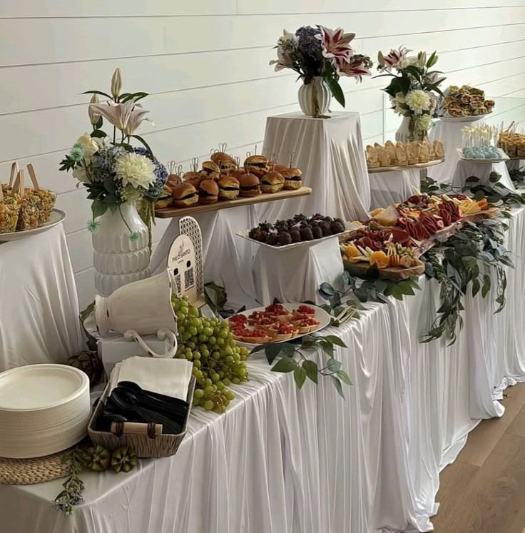 neutral elegant buffet