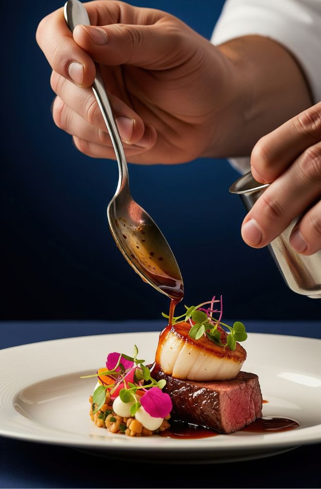 restaurant style food plating