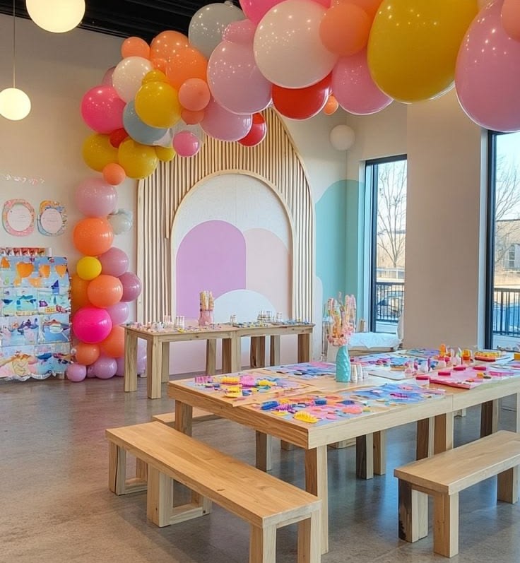 stylish kids party corner