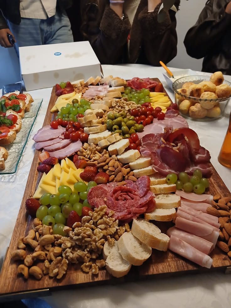 wooden board buffet